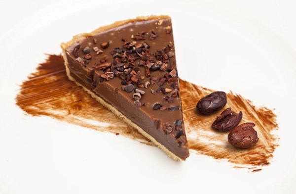 Sea-salted caramel tart with milk chocolate [Paul A. Young]