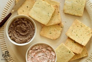 Sea-salted rosemary chive crackers