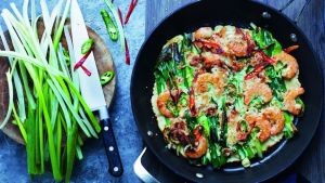 Seafood & spring onion pancake (Haemul pa-jeon)
