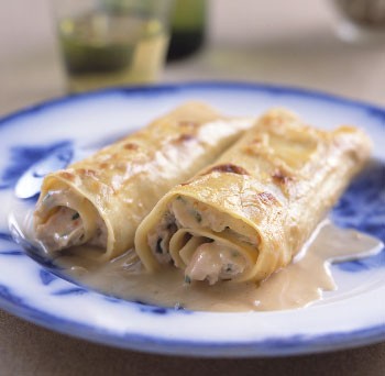 Seafood cannelloni