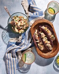 Seafood ceviche tacos