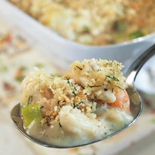 Seafood chowder casserole