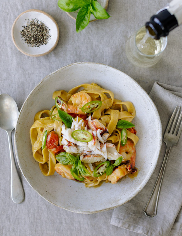 Seafood fettuccine
