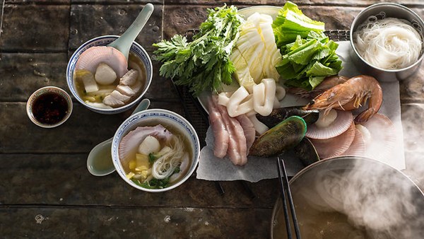 Seafood hotpot