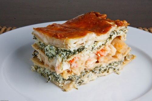 Seafood lasagna