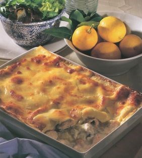 Seafood lasagne