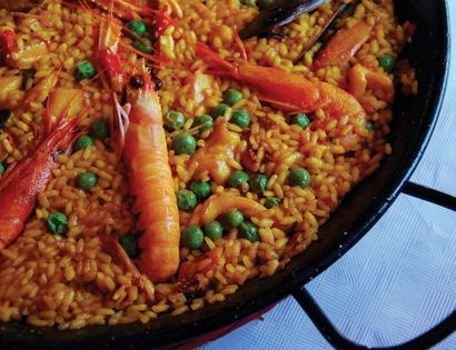 Seafood paella (Arroz de marisco)