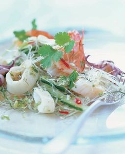 Seafood salad with fragrant herbs