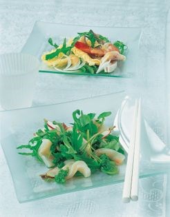 Seafood salad with fruity dressing
