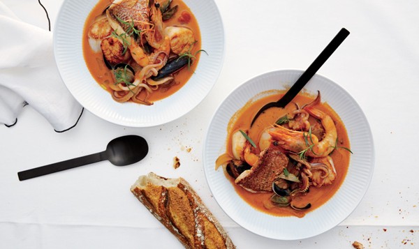 Seafood stew for two