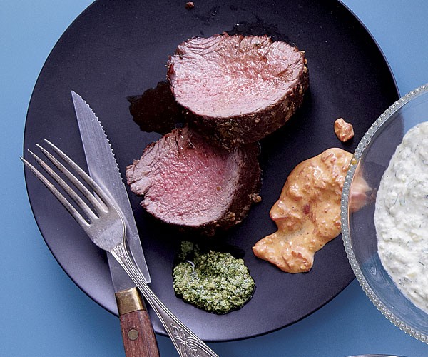 Sear-roasted beef tenderloin