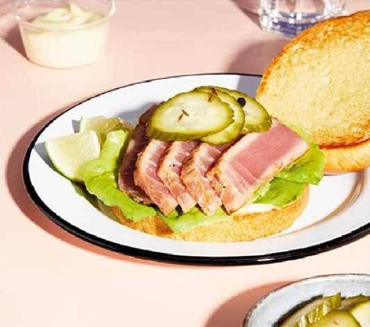 Seared ahi tuna sandwiches with wasabi-ginger mayo