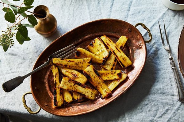 Seared and glazed parsnips with rosemary