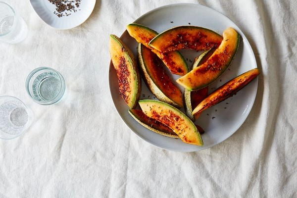 Seared cantaloupe and caraway