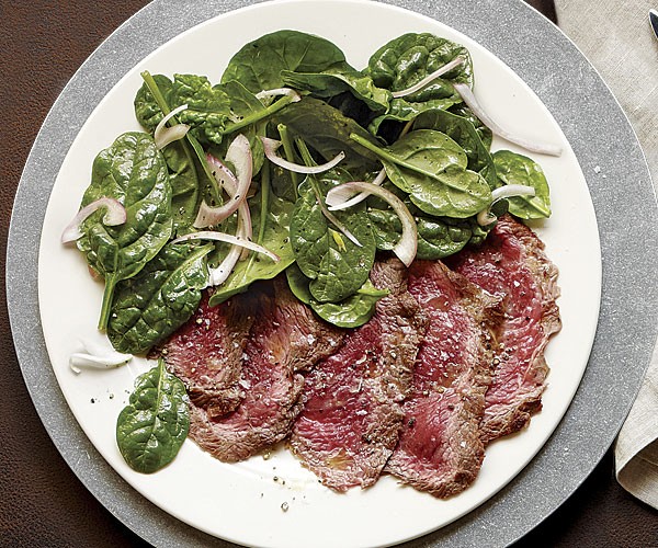 Seared carpaccio-style shoulder petite tender