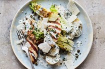 Seared chicken & little gems with potato salad