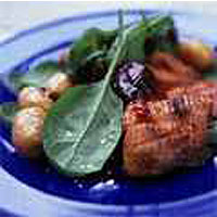 Seared duck breast with spiced plum jelly