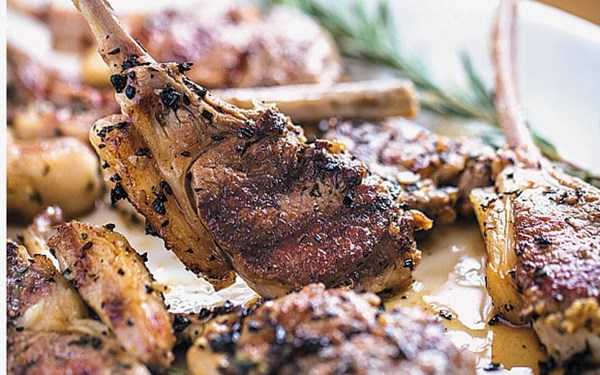 Seared lamb chops