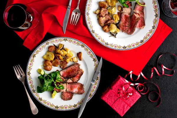 Seared rib steak