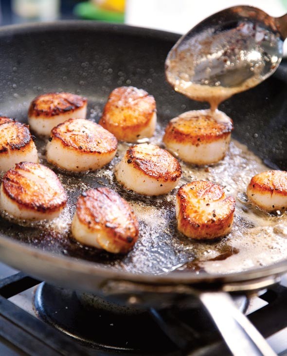 Seared scallops