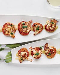 Seared scallops with caper-raisin sauce