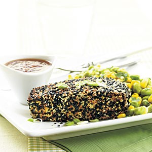 Seared sesame tuna with orange-ginger sauce