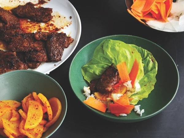 Seared short rib wraps