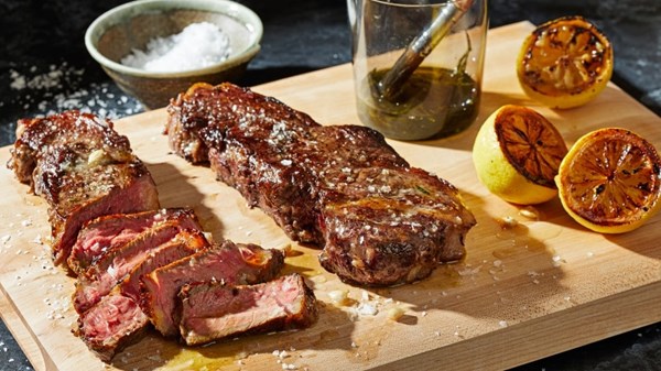 Seared, slow-roasted steak