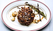 Seared steak tartare with rosemary