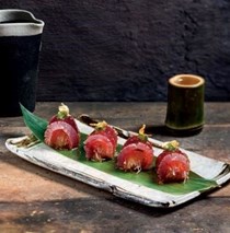 Seared tuna tataki and grapefruit escabeche
