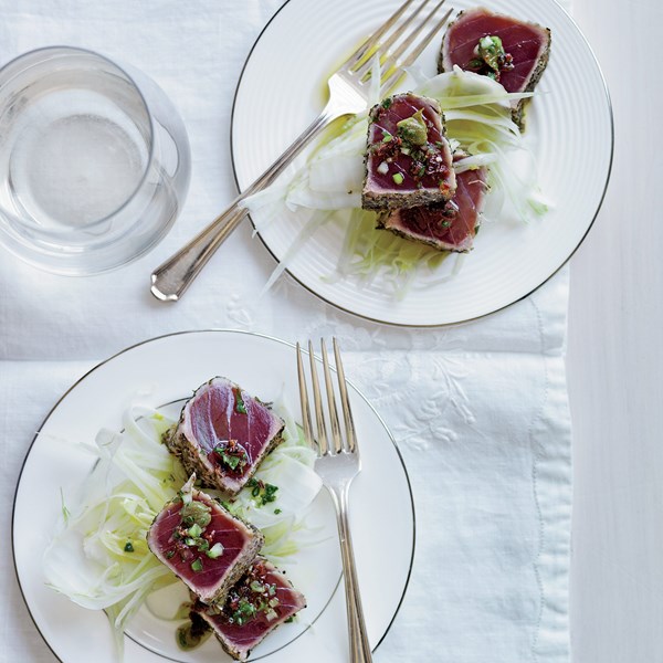 Seared tuna with sauce vierge [Eric Ripert]