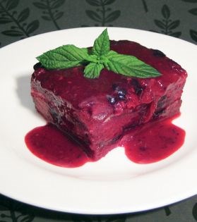Seasonal fruit pudding