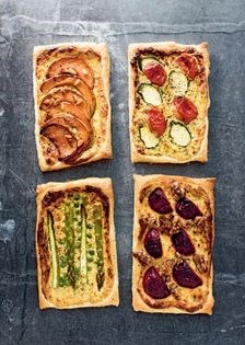 Seasonal vegetable tart (spring)