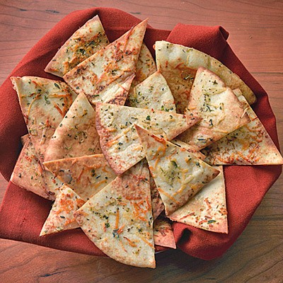 Seasoned butter pita chips