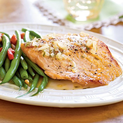 Seasoned haricots verts