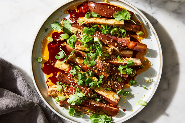 Seasoned steamed eggplant
