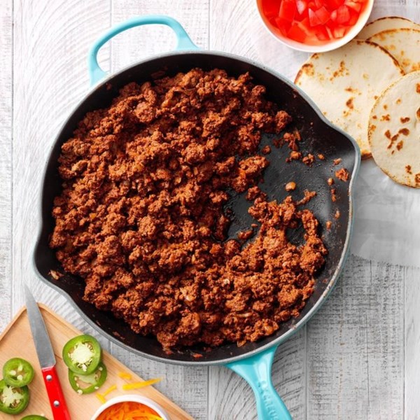 Seasoned taco meat