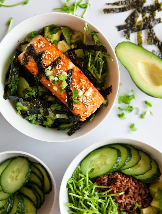 Seattle Asian salmon bowl