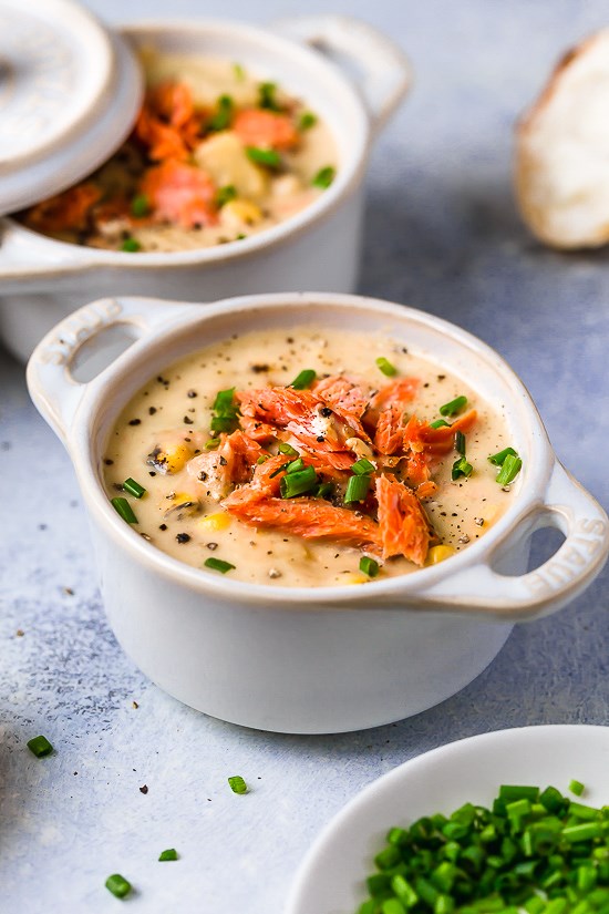 Seattle smoked salmon chowder