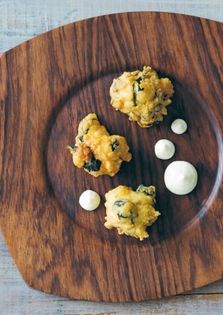 Seaweed and tofu beignet, yuzukosho and lime mayonnaise