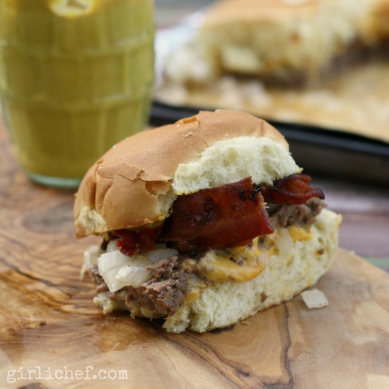 Secret ingredient bacon cheeseburger sliders