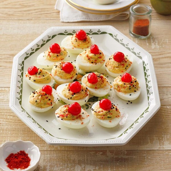 Secret ingredient deviled eggs