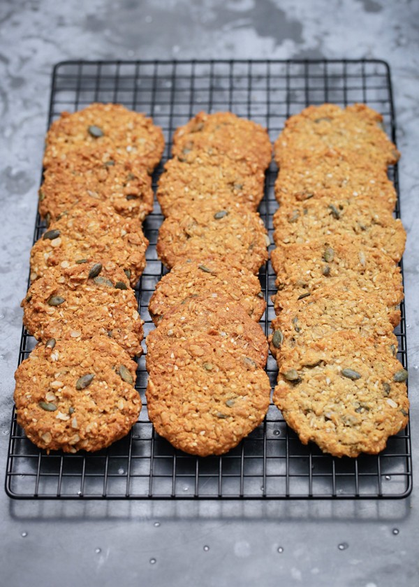 Seed-studded Anzac biscuits