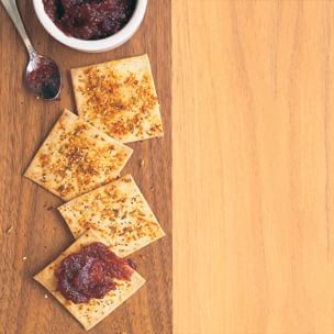 Seeded amaranth crackers with sea salt and paprika
