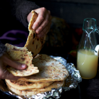 Seeded carrot flatbreads