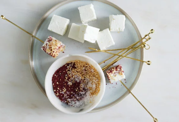 Seeded feta bites