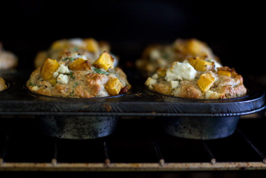 Seeded pumpkin and feta muffins