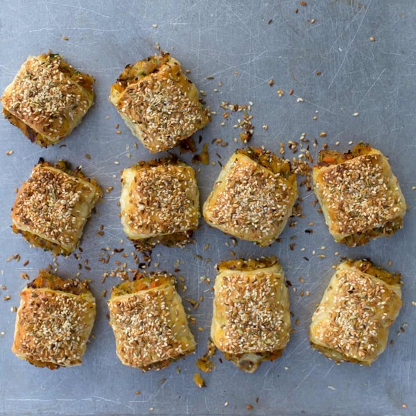 Seeded sweet leek and mustard picnic rolls