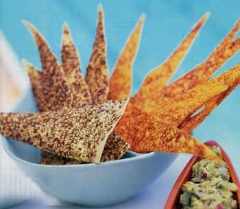 Seeded tortilla triangles