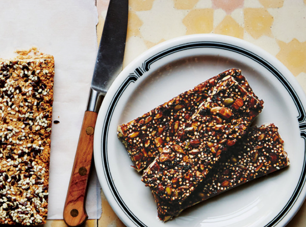 Seedy cherry-quinoa bars